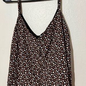 Madewell Black and White Floral Camisole